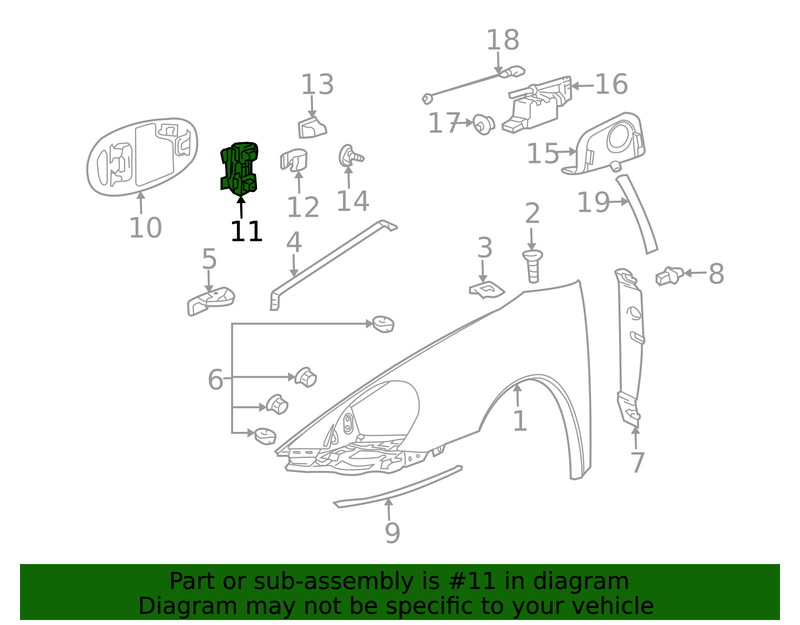 Genuine Porsche parts diagram