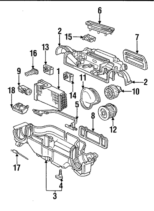 Genuine Porsche parts diagram