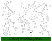 Genuine Porsche parts diagram