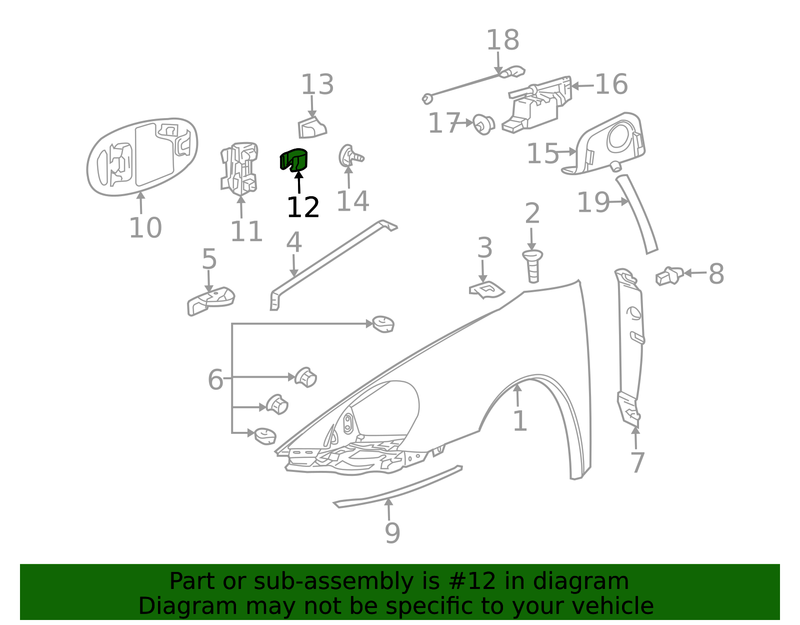Genuine Porsche parts diagram