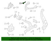 Genuine Porsche parts diagram