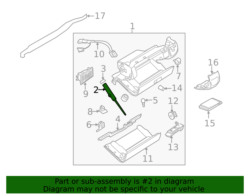 Genuine Porsche parts diagram