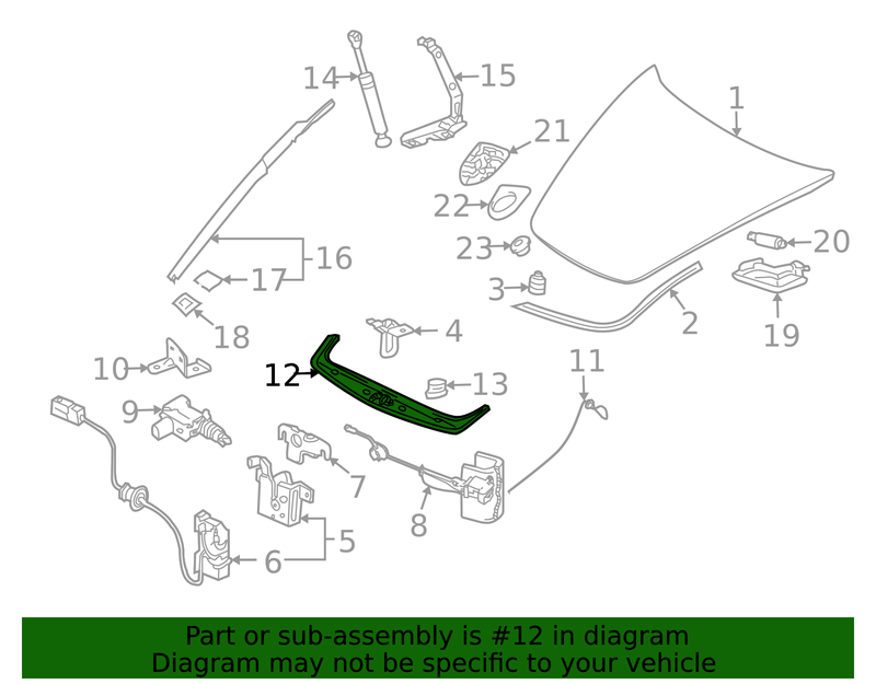 Genuine Porsche parts diagram