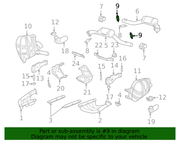 Genuine Porsche parts diagram