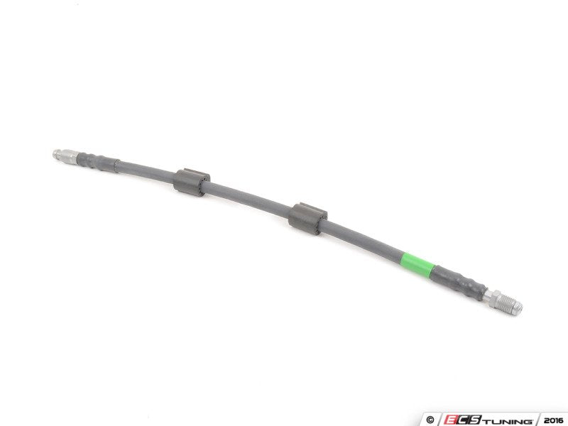 Front Hydraulic Sway Bar Hose - Braided steel with Green Stripe