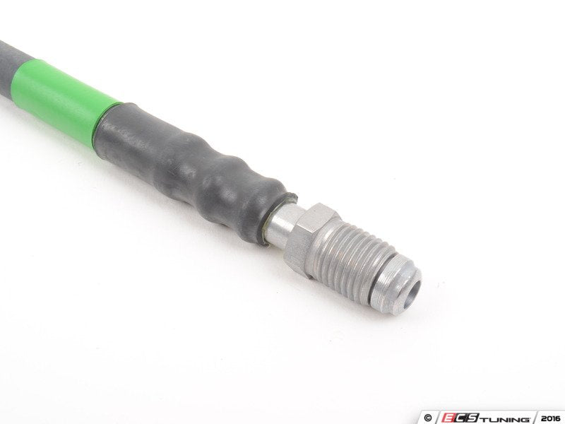Front Hydraulic Sway Bar Hose - Braided steel with Green Stripe