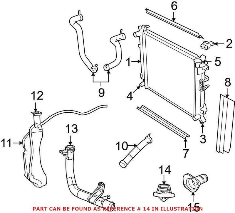 VW Engine Coolant Thermostat 7B0121113A