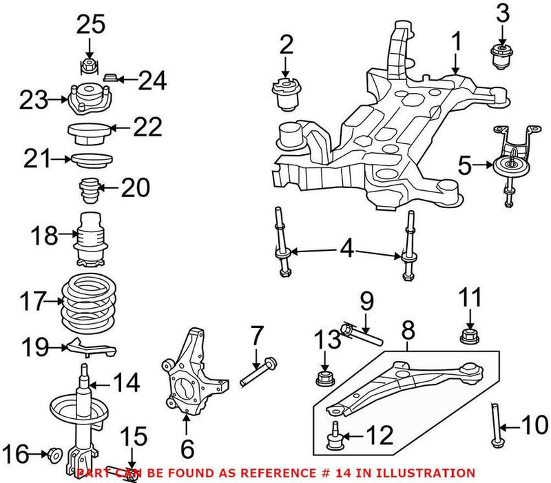 VW Suspension Strut – Front 7B0412031C