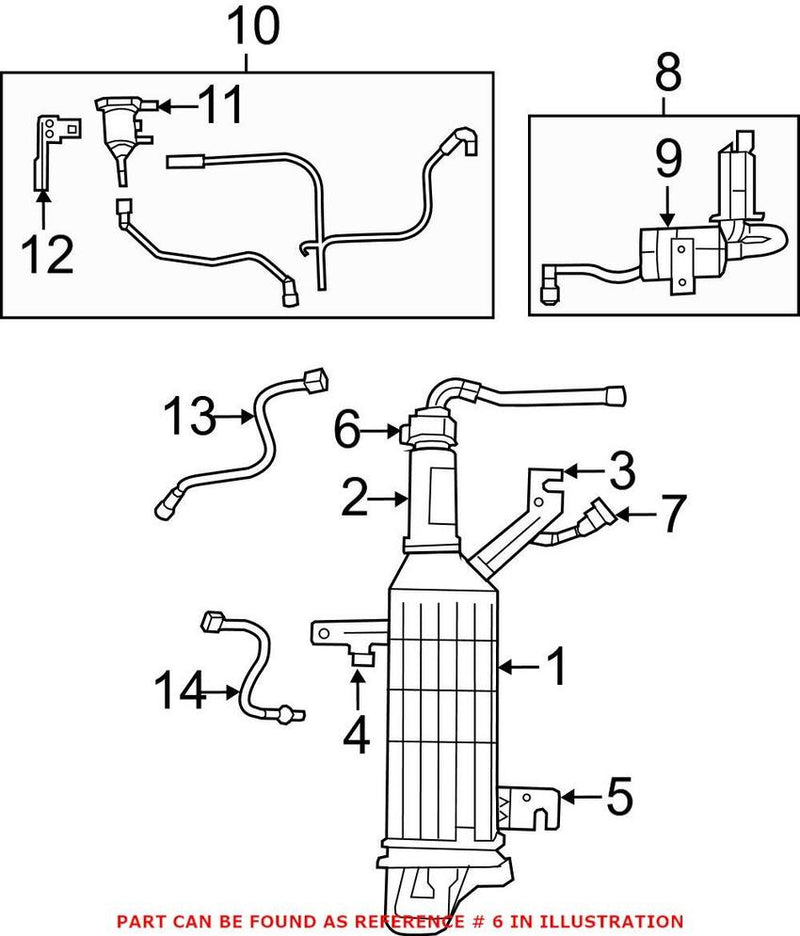 VW Fuel Tank Pressure Sensor 7B0906253B