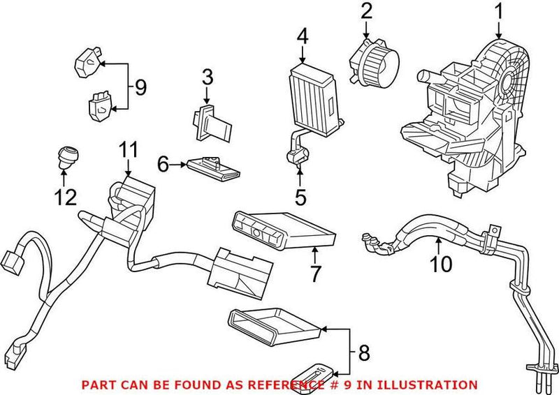 VW HVAC Air Inlet Door Actuator 7B0907512B
