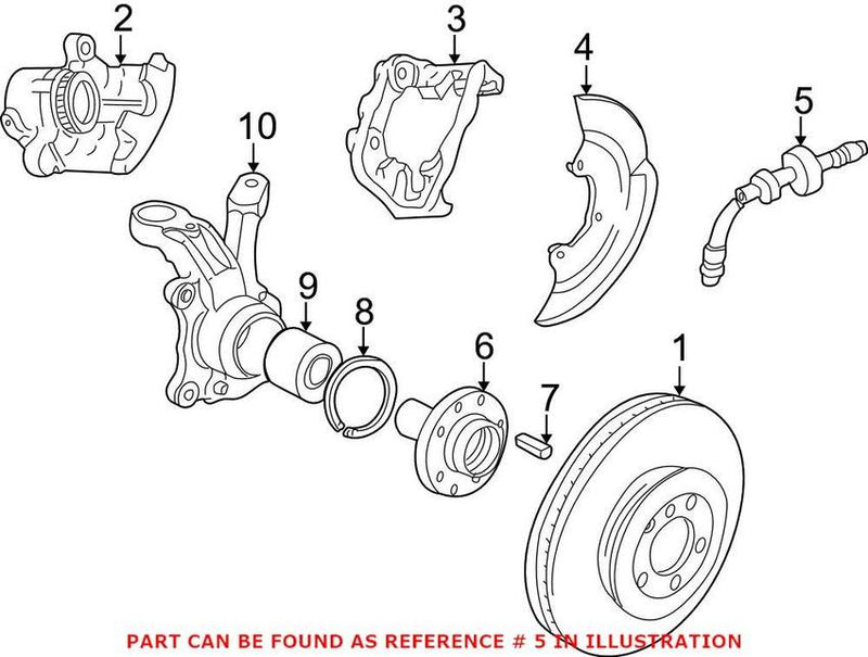 VW Brake Hose – Front 7D0611701A