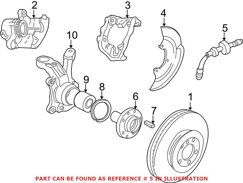 VW Brake Hose – Front 7D0611701A