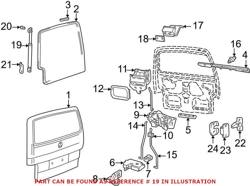 VW Hatch Lift Support 7D0829331E