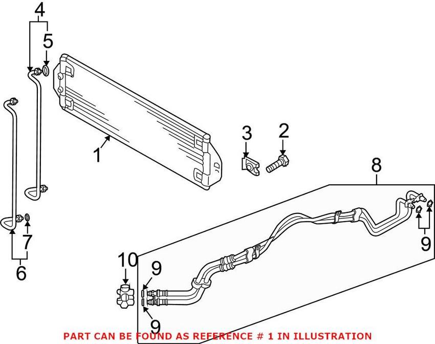 VW Auto Trans Oil Cooler 7L0317021C
