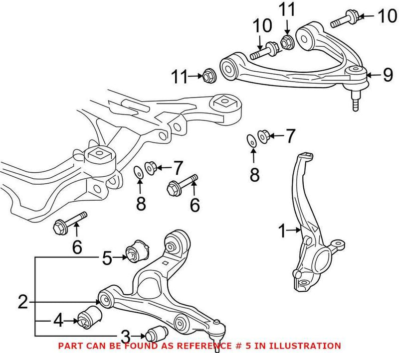 Genuine VW/Audi VW Control Arm Bushing – Front Lower Inner Rear 7L0407182G
