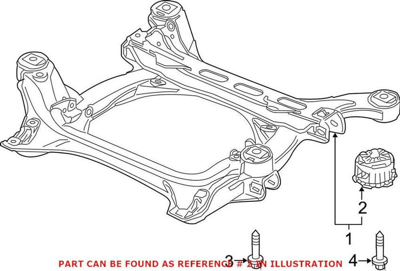 Genuine VW/Audi VW Subframe Bushing – Front 7L0499035A