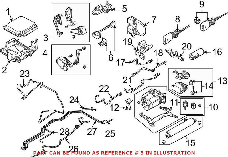 VW Headlight Level Sensor – Front 7L0616213D