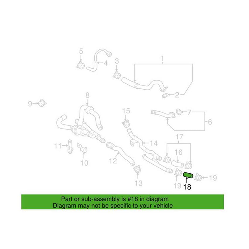 Genuine VW/Audi VW Engine Coolant Hose 7L0815985