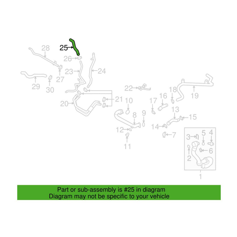 Genuine VW/Audi VW Engine Coolant Hose 7L0815987D