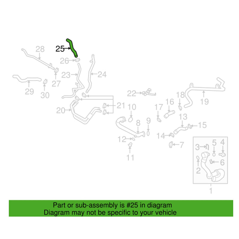Genuine VW/Audi VW Engine Coolant Hose 7L0819329A