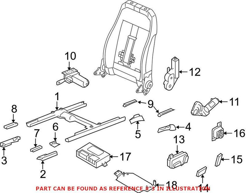 Genuine VW/Audi Seat Track Cover – Front Driver Side Inner 7L0881479M4PK