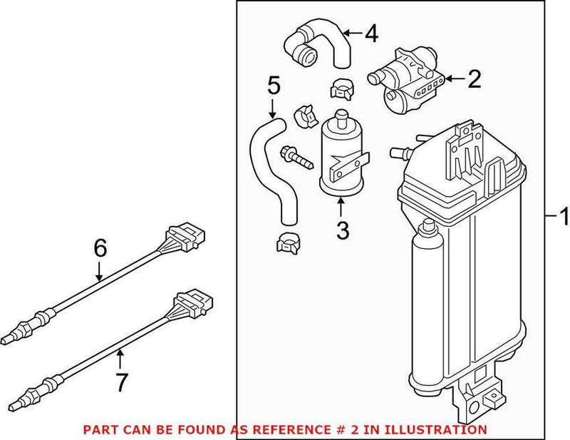 GENUINE VW/AUDI Fuel Vapor Detection Pump 7L0-906-243 A