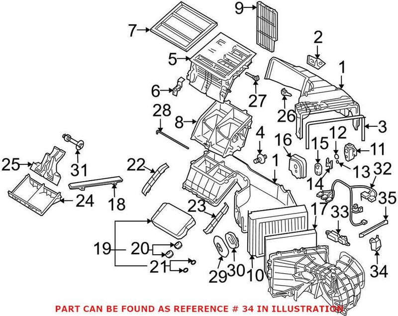 VW HVAC Blend Door Actuator – Driver Side 7L0907511AK