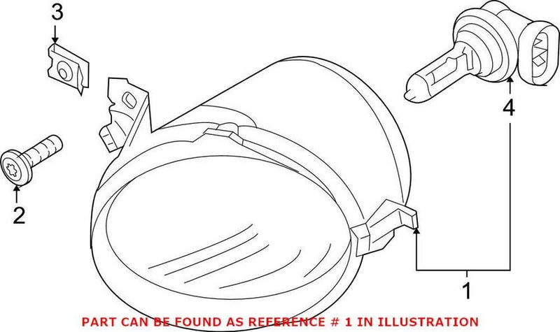 VW Foglight Assembly – Passenger Side 7L5941700D