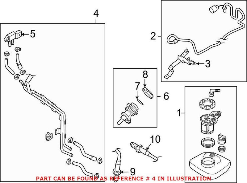 VW Diesel Exhaust Fluid (DEF) Tank Vent Line 7L6131552AF