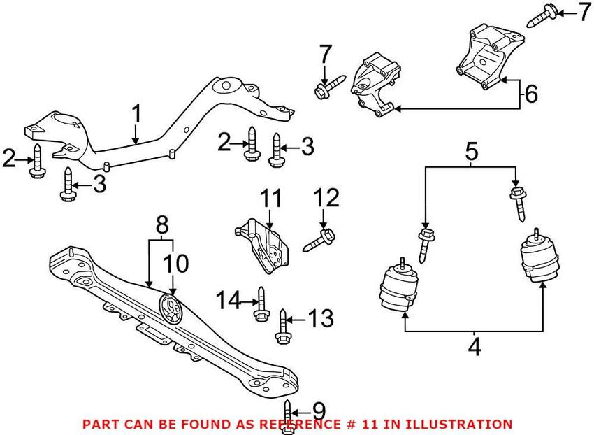 VW Automatic Transmission Mount Bracket 7L6399649D