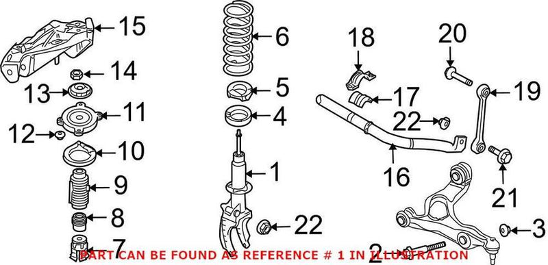 VW Strut Assembly – Front Driver Side 7L6413031L
