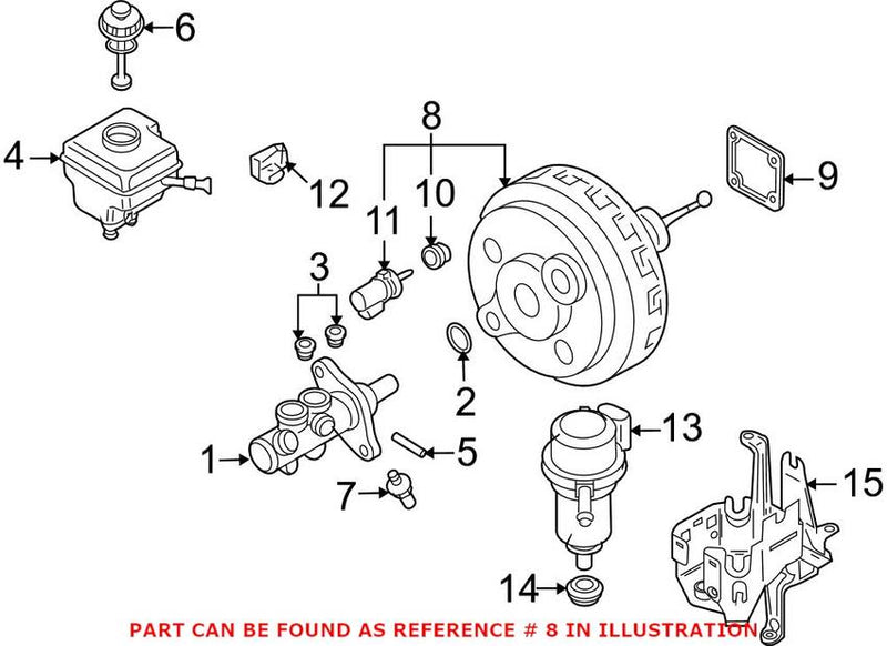 VW Brake Booster 7L6612105D