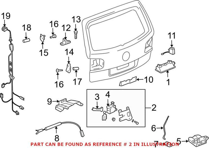 VW Trunk Lock Actuator Motor 7L6827425A