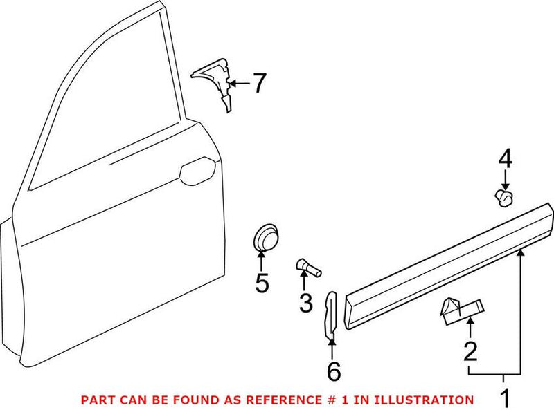 Side Skirt – Front Driver Side (Satin Black)