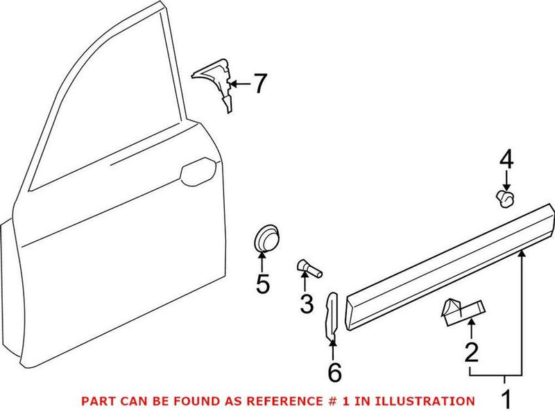 Side Skirt – Front Passenger Side (Satin Black)