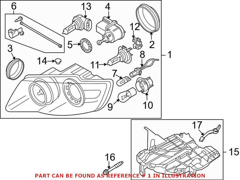 Headlight Assembly – Front Passenger Side