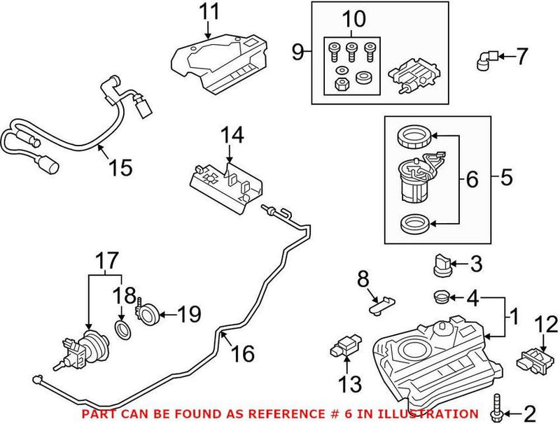 VW Diesel Exhaust Fluid (DEF) Pump Lock Ring 7N0198975