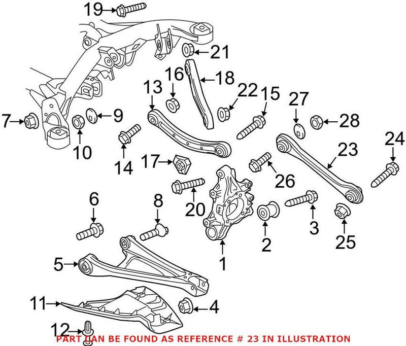VW Suspension Track Bar – Rear Passenger Side 7P0501530