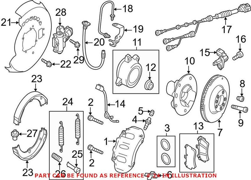 Parking Brake Hardware Kit