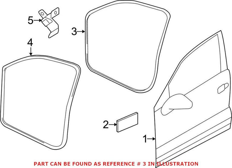 Door Seal – Front Outer (Black)