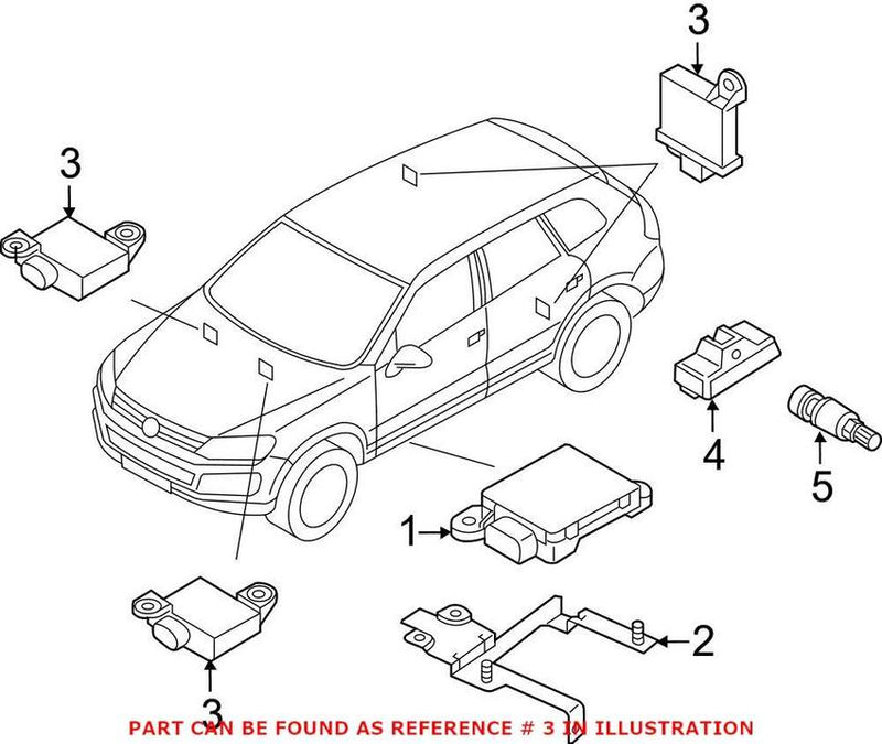 VW Tire Pressure Monitoring System Transmitter 7PP907283