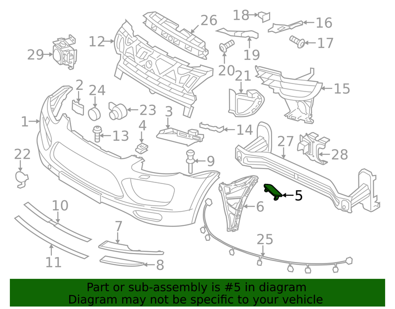 Genuine Porsche parts diagram