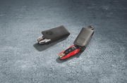 Genuine Porsche Key Pouch In Alcantara - Guards Red - 000-044-001-11-N13