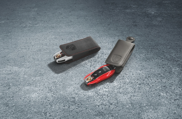 Genuine Porsche Key Pouch In Alcantara - Guards Red - 000-044-001-11-N13