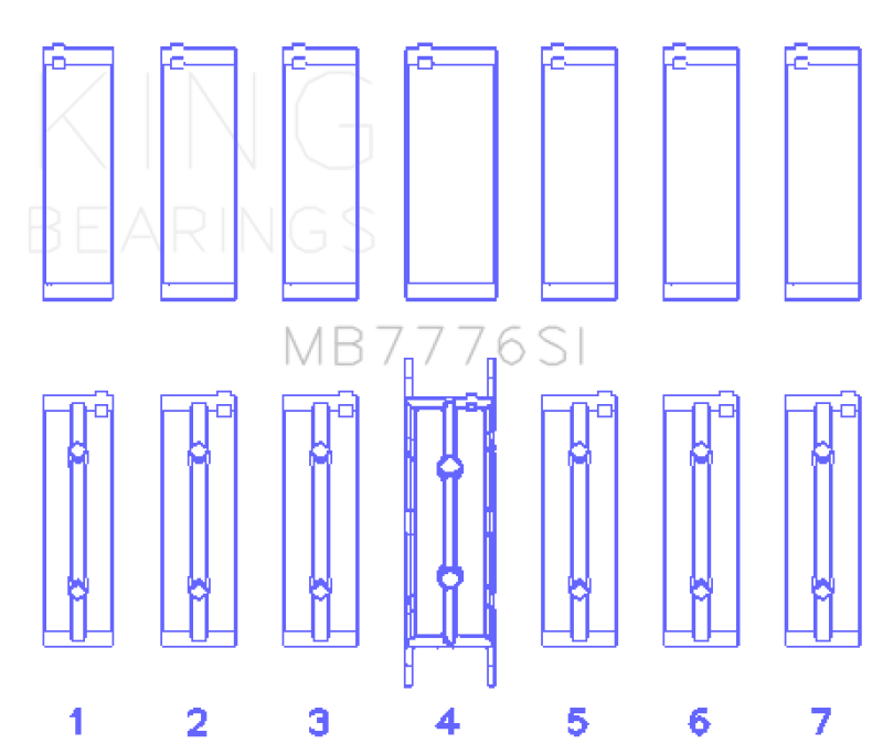KING ENGINE BEARINGS MB7776SI0.5