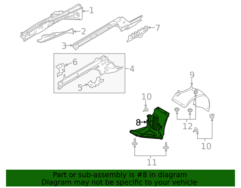 Genuine Porsche parts diagram