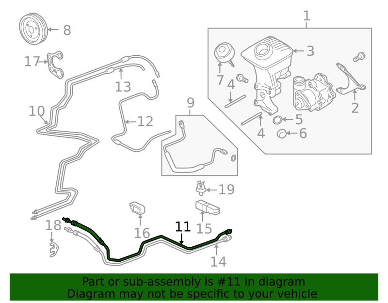 Genuine Porsche parts diagram