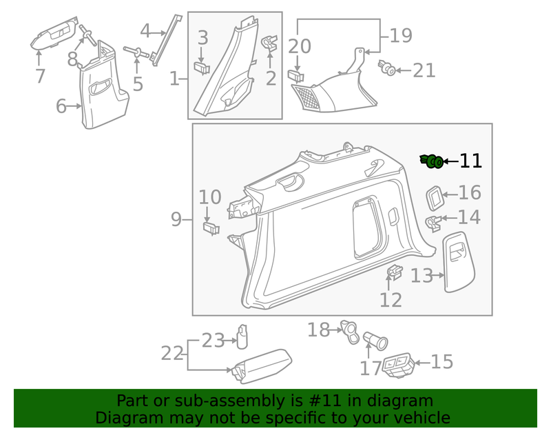 Part can be found as reference #11 in illustration