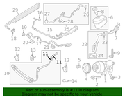 Genuine Porsche parts diagram