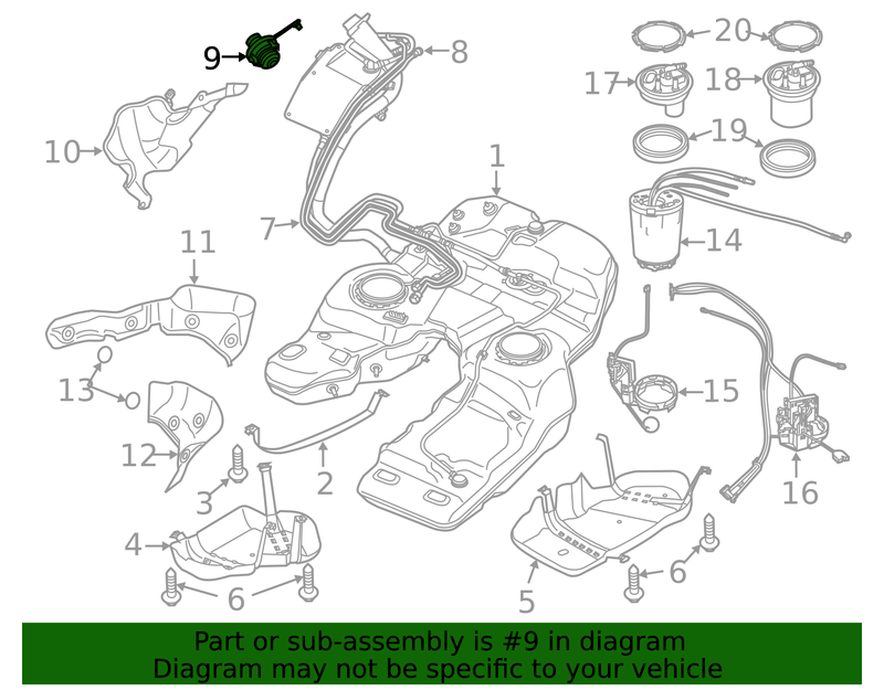Genuine Porsche parts diagram